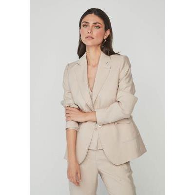americana blazer beige mujer