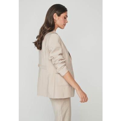 americana blazer beige mujer