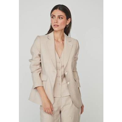 americana blazer beige mujer