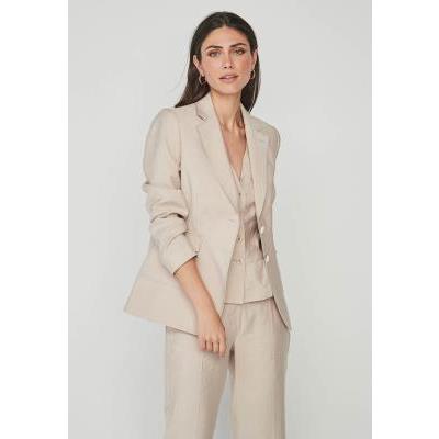americana blazer beige mujer