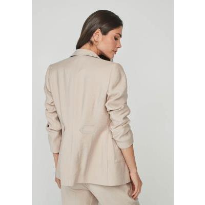 americana blazer beige mujer