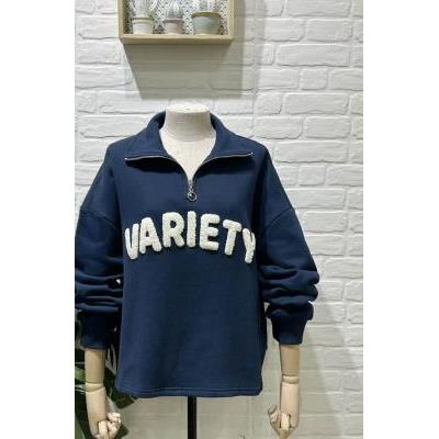 sudadera mujer cremallera marino