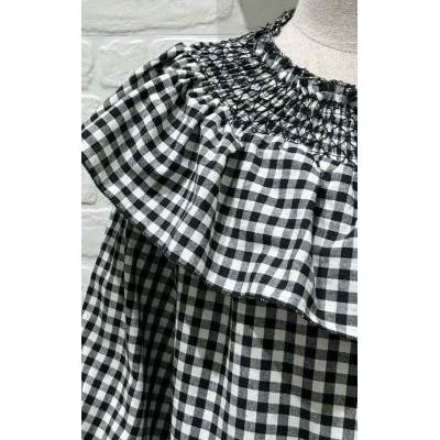bluson cuadro vichy negro