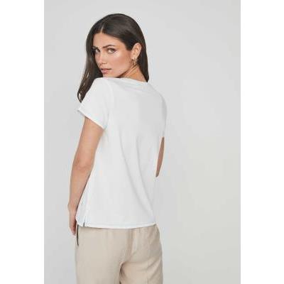 camiseta mujer dandara manga corta blanca