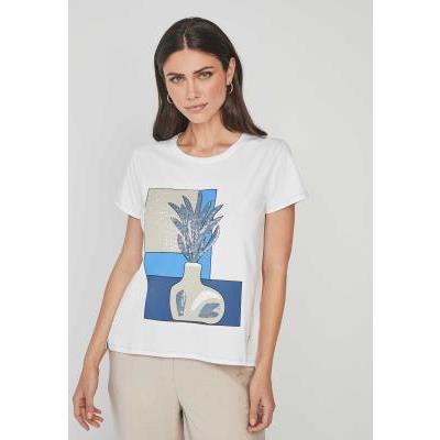 camiseta mujer dandara manga corta blanca