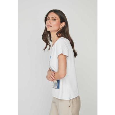 camiseta mujer dandara manga corta blanca