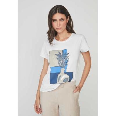 camiseta mujer dandara manga corta blanca