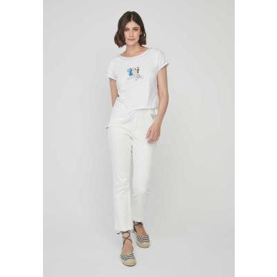camiseta blanca bonita dandara mujer manga corta detalle
