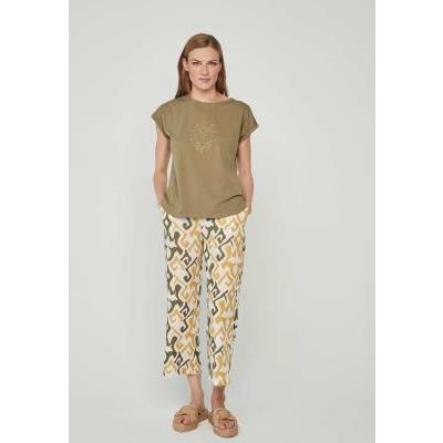 camiseta mujer verde kaki