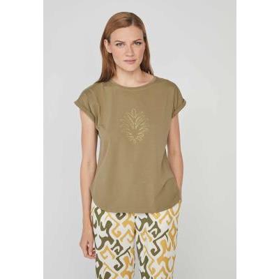 camiseta mujer verde kaki