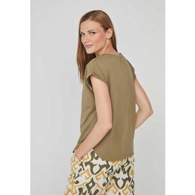 camiseta mujer verde kaki