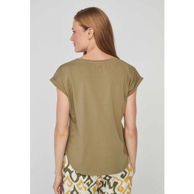camiseta mujer verde kaki