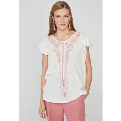 blusa blanca bordado mujer
