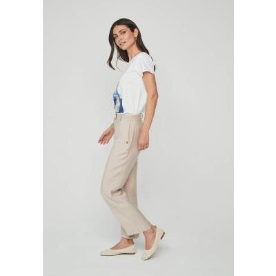 pantalon mujer beige recto