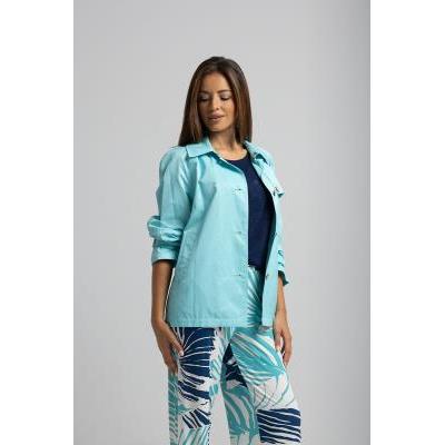 gabardina corta turquesa mujer revermile lola