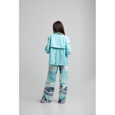 gabardina corta turquesa mujer revermile lola