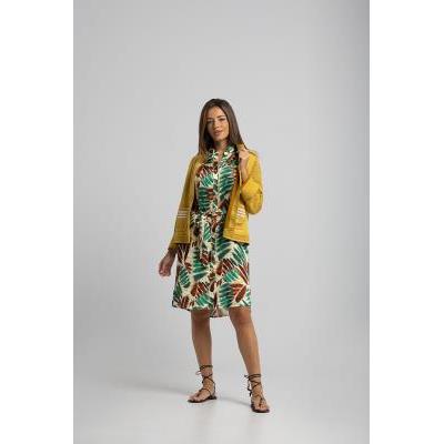 chaqueta ante mostaza mujer margot revermile