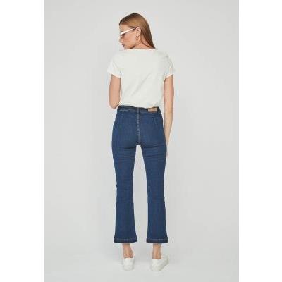 pantalon vaquero mujer crop botones