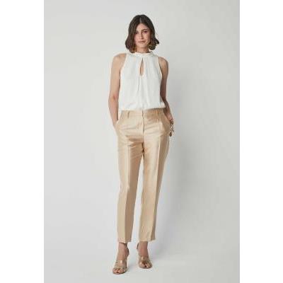 pantalon traje dorado pitillo