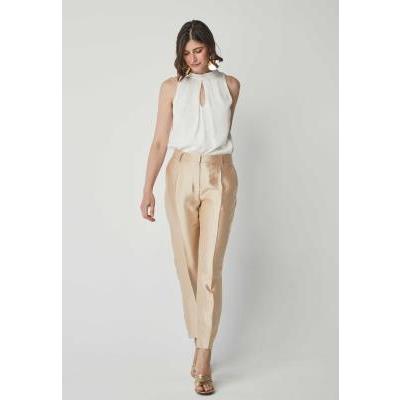 pantalon traje dorado pitillo