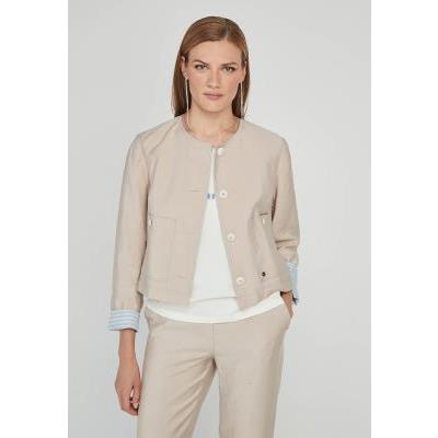 chaqueta mujer botones beige