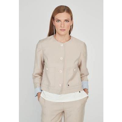 chaqueta mujer botones beige