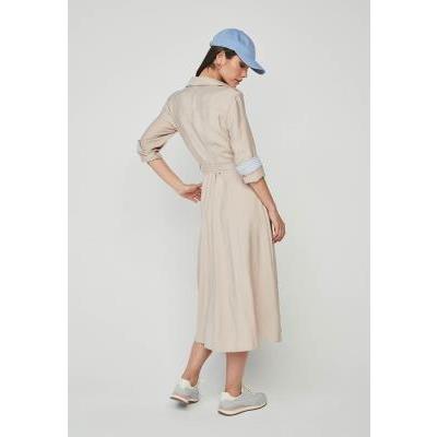 vestido camisero beige