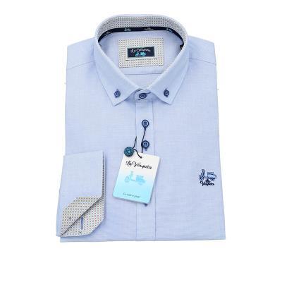 la vespita camisa hombre azul