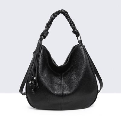 bolso shopper asa trenzada