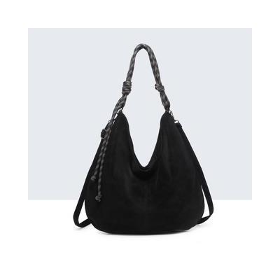 bolso hombro serraje negro economico