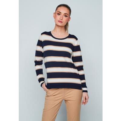 Jersey Rayas Lurex Azul Marino