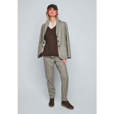 blazer coderas pata de gallo kaki