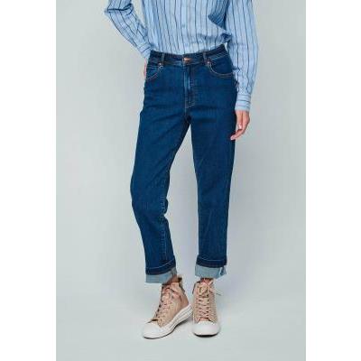 jeans tiro alto recto