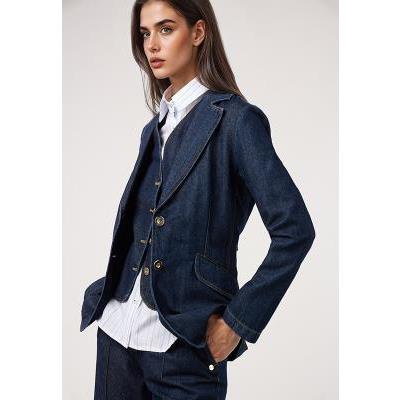 blazer denim mujer dandara