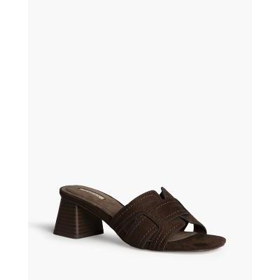 sandalia marron chocolate barata corina tacon cuadrado