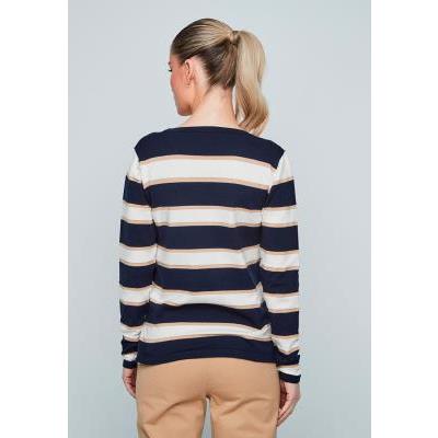 Jersey Rayas Lurex Azul Marino