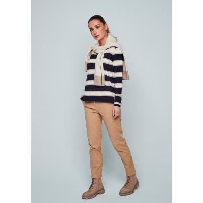 Jersey Rayas Lurex Azul Marino