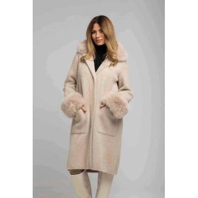 abrigo tacto soft pelo albani crudo