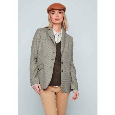 blazer coderas pata de gallo kaki