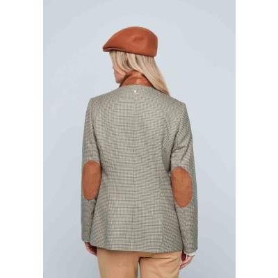 blazer coderas pata de gallo kaki