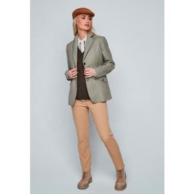 blazer coderas pata de gallo kaki