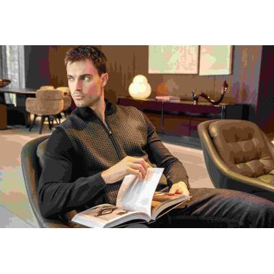 chaqueta de punto hombre combinada