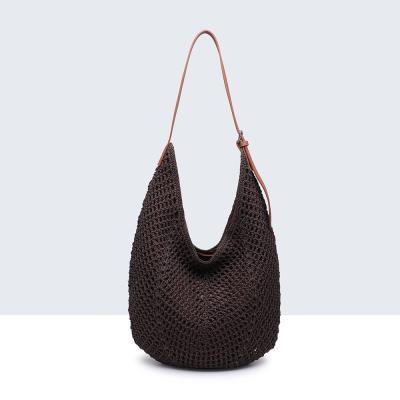 bolso hombro rejilla marron chocolate