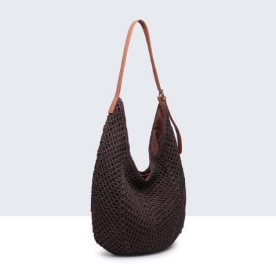 bolso hombro rejilla marron chocolate