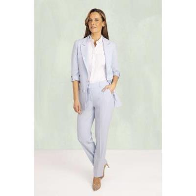 pantalón traje mujer azul claro