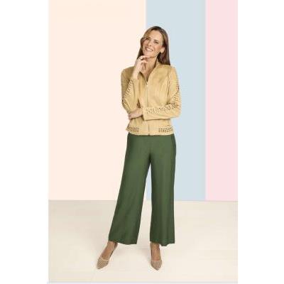 pantalón gomas mujer kaki