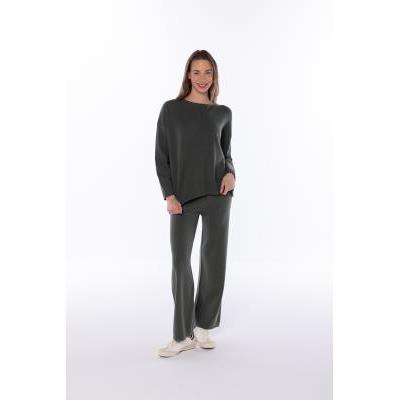 pantalon punto liso kaki