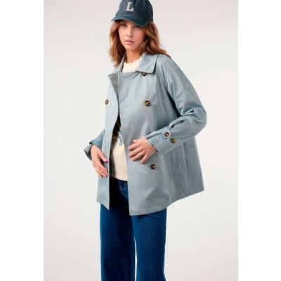 trench cruzada corta mujer