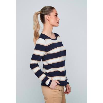 Jersey Rayas Lurex Azul Marino