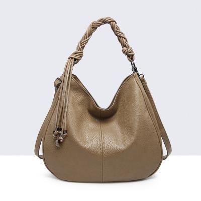 bolso shopper asa trenzada